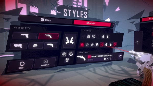 Pistol Whip Menu