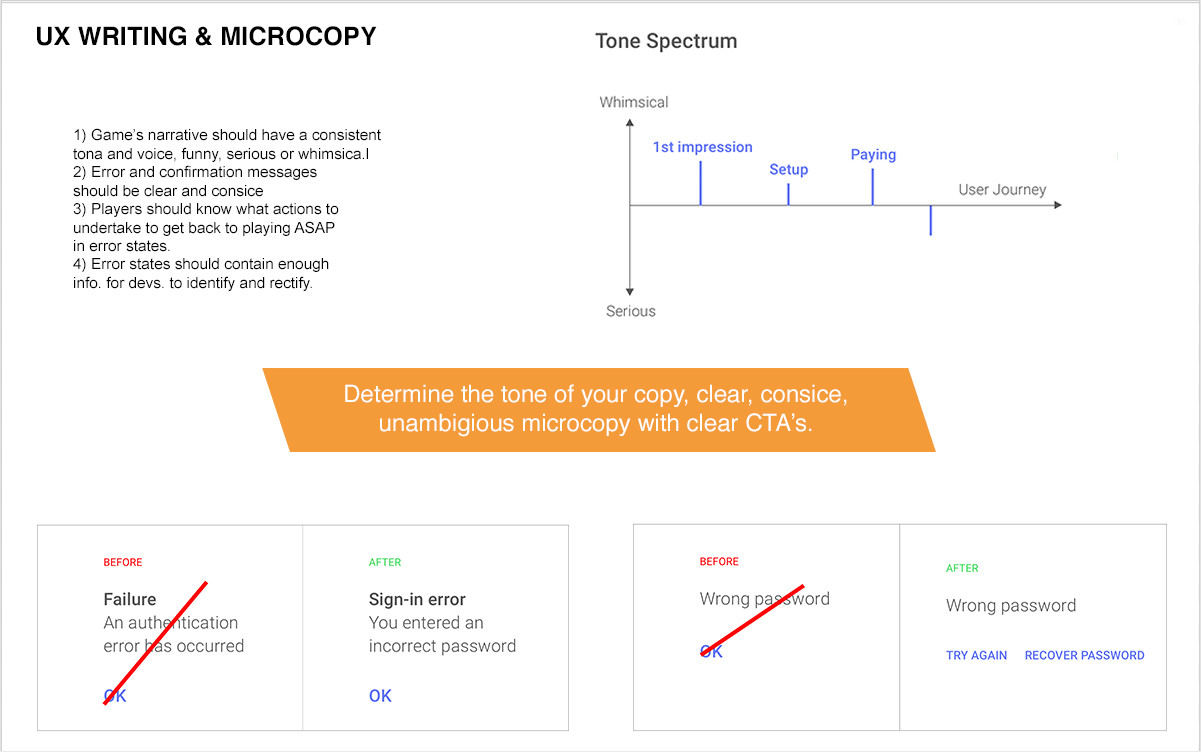 UX Writing Example