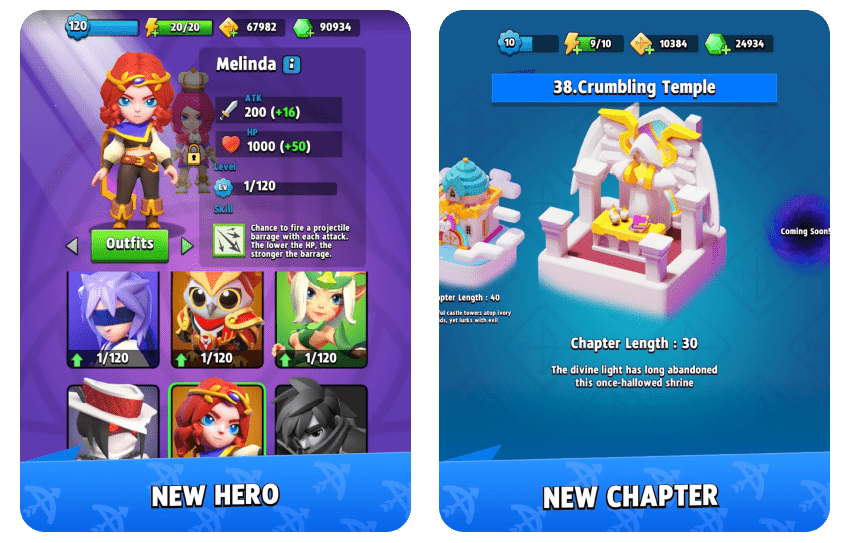 Archero features example
