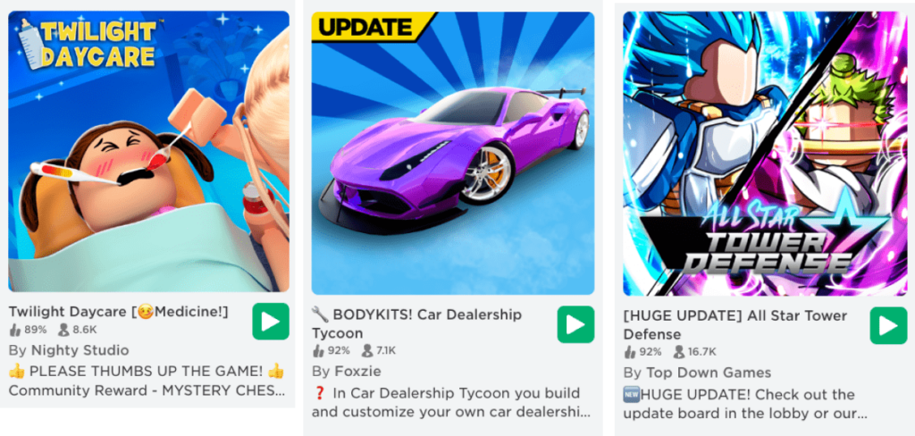 Roblox update example